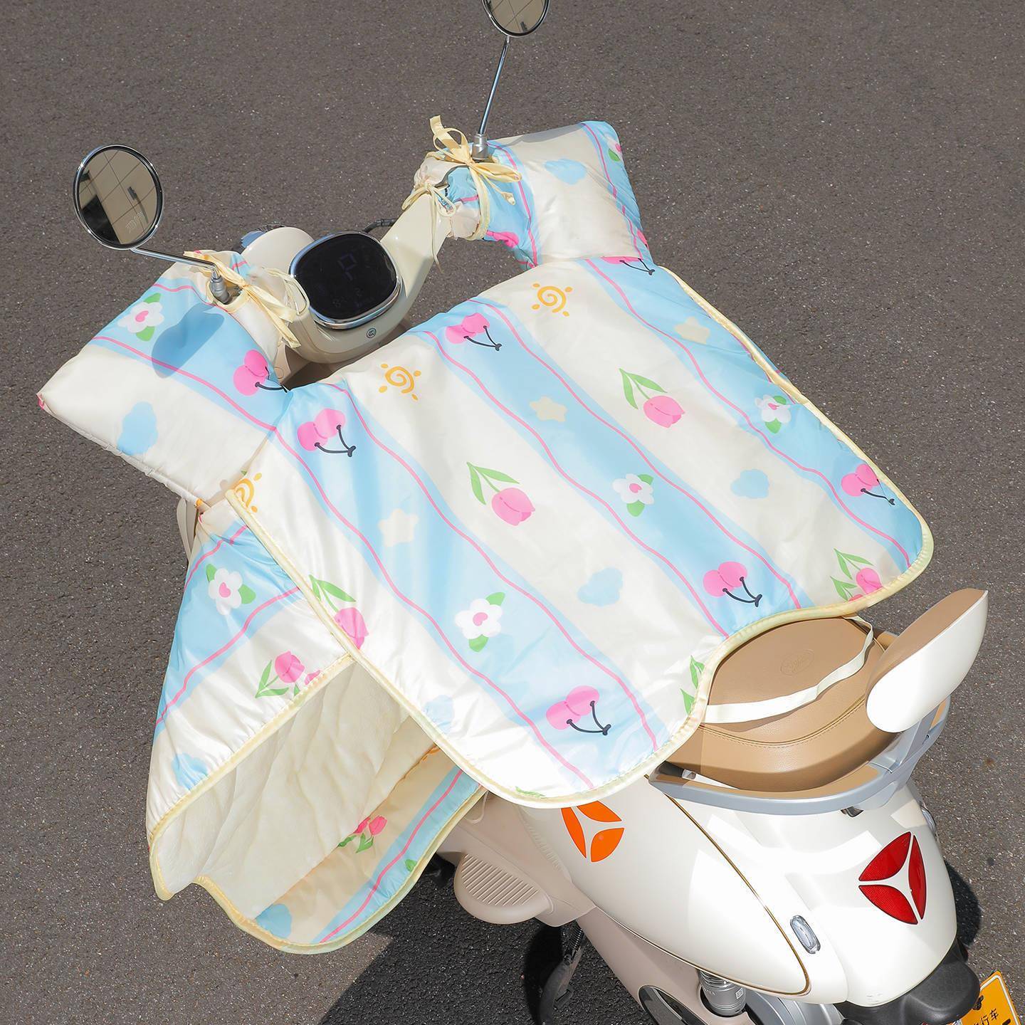 高颜四值加电动车风被牛奶绒挡风冬季加绒厚2025新573挡款季通用