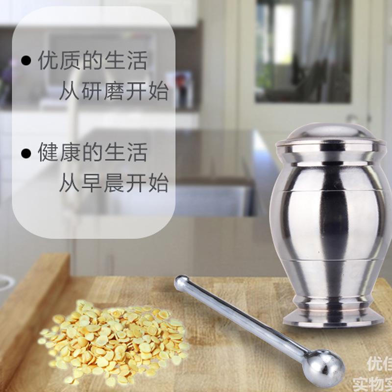 厂家销直铸大号涂层铁捣药蒜罐药钵药杵DYG捣碎器药缸药盅生铁捣