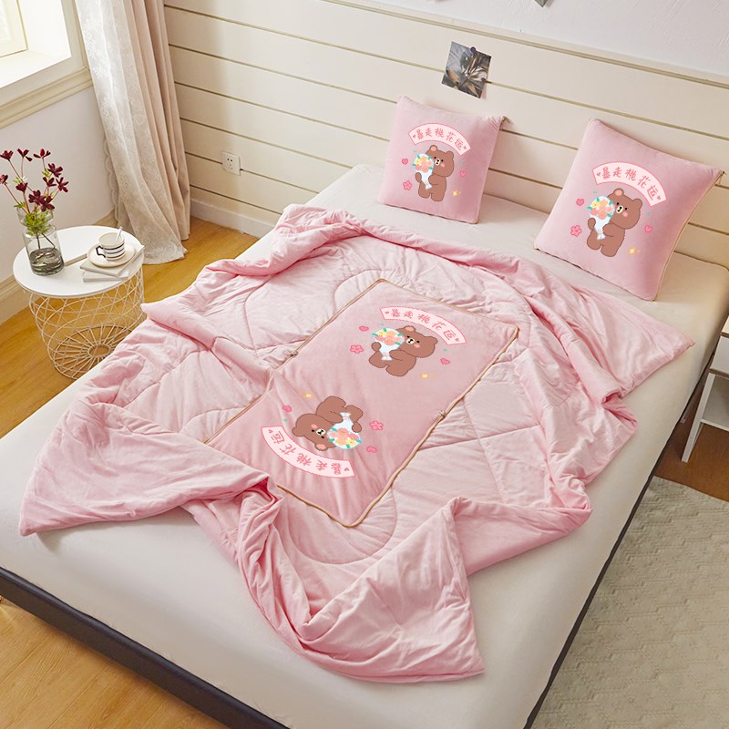 二合一抱枕被子折叠两用办公室午睡枕头毯子沙发T汽车靠枕车载定