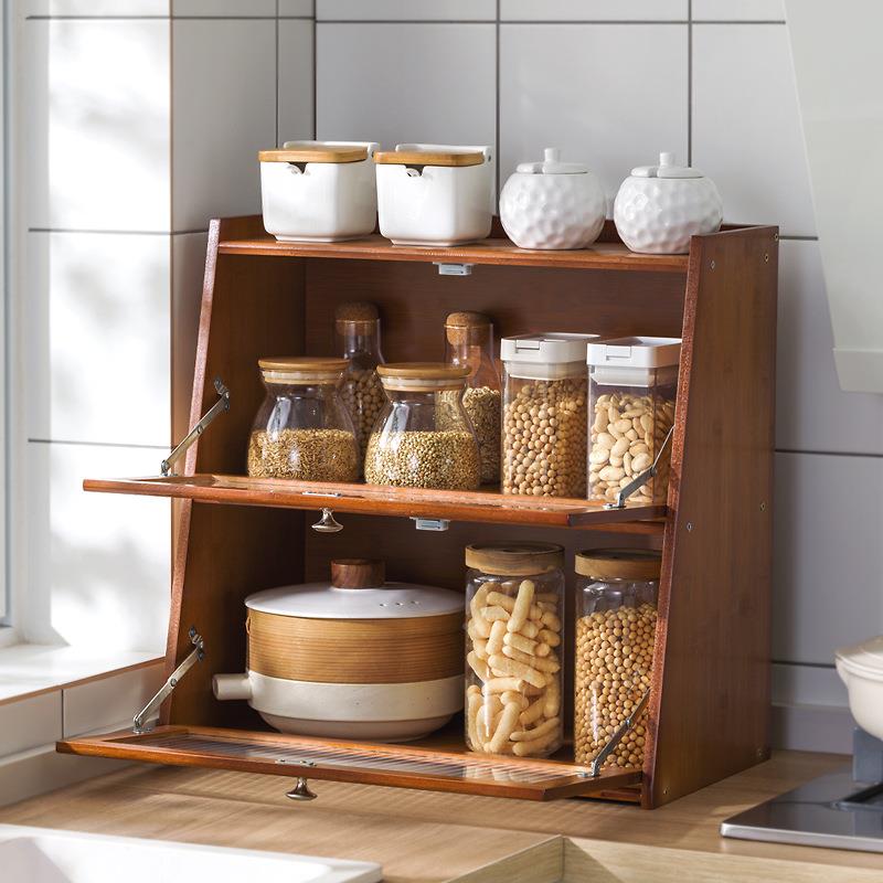 厨房置架台物面调料架味收FNB品纳架家用多功能带门防尘小储物调