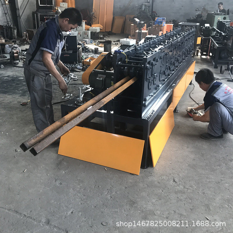 圆管变方管 旧架子管压方管机单模具压钢方管 直销圆管改方管设备