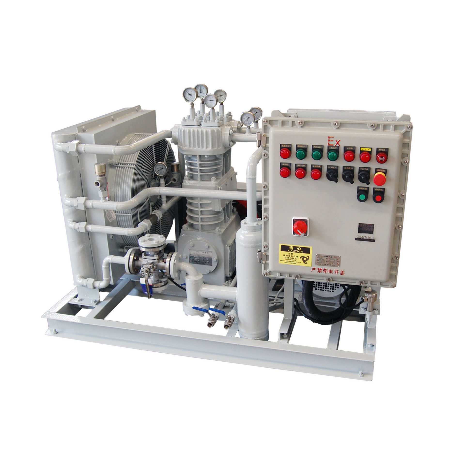 往复式甲烷压缩机撬装式防腐工业化工零泄漏选型CT4防爆微型循环