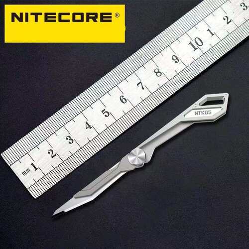 NITECORE奈特科尔NTK05钛合金tc4迷你折叠美工刀随身edc应急工具