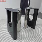 家用大石餐台支脚理撑架轻奢不锈钢餐桌腿T8968桌脚台架方形桌底