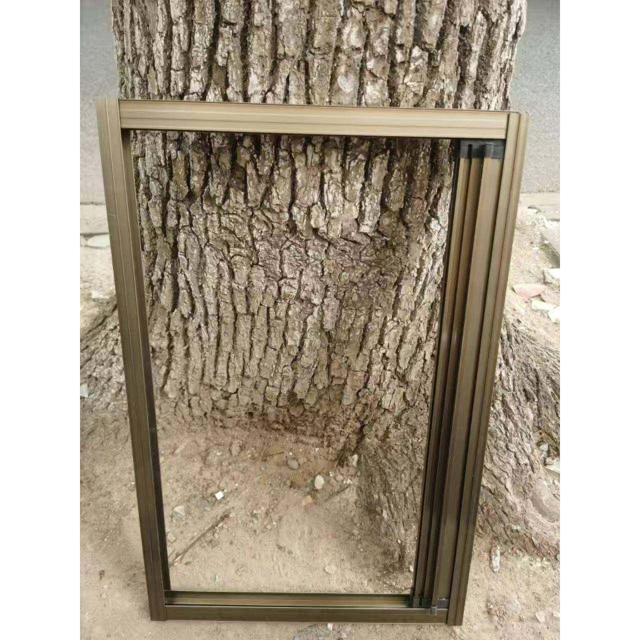 简易皮铝纱金风琴折叠换纱网防虫防蚊合拆LWY洗凉柜遮阳隐形窗门