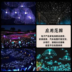 端点光0WWC.25mm.5mm0.75mm1mm01.5m实心软质m照明导光条纤水母灯