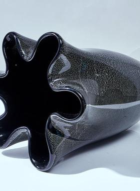 中古创意简约轻奢花口琉璃花酒店会所瓣02软装风花艺瓶装饰摆件