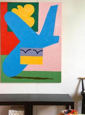 懒伞术画廊北欧趣味玄关装饰创意客厅风柜台壁挂画抽象色HXM03475