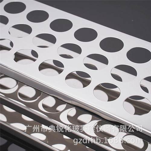 量厂大家现货优惠实不锈钢试验用品不锈钢试架圆底平底玻璃试管管