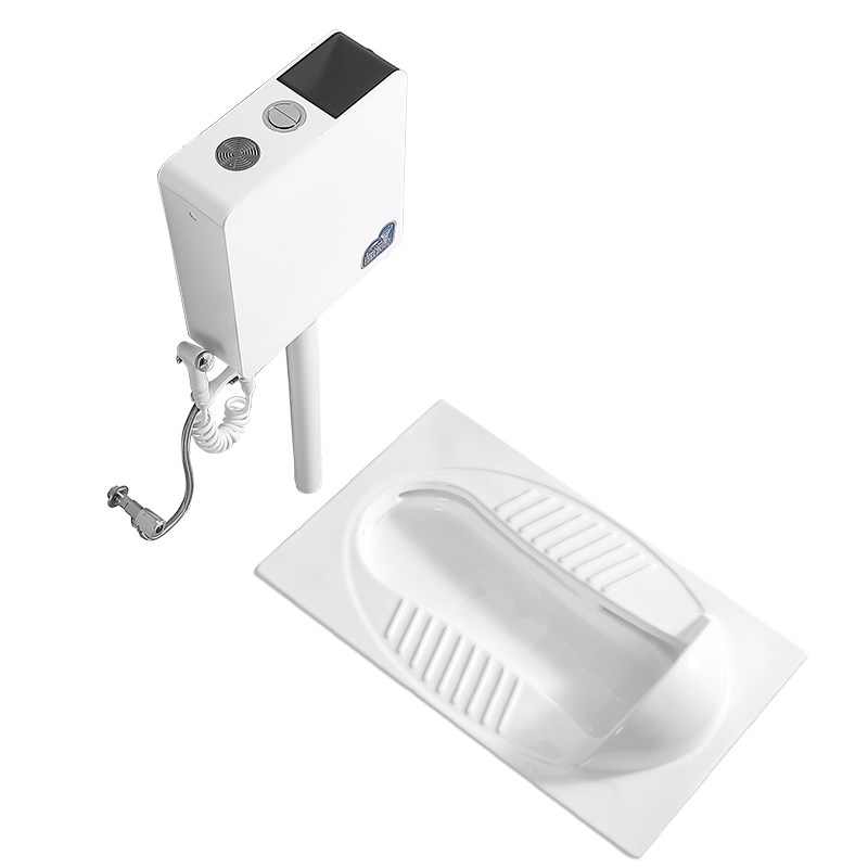 带前挡水超大80长l蹲便器加长特大号蹲厕防臭带排档杆头挡板防溅