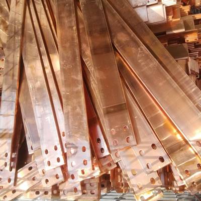 图厂家按纸做打孔折力弯切割镀锡汇铜排流电TMY接地IHT母线紫铜排