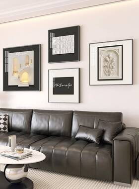 壁轻奢客古装饰画法式复风沙发背景墙挂画高级厅VGC感餐厅卧室简