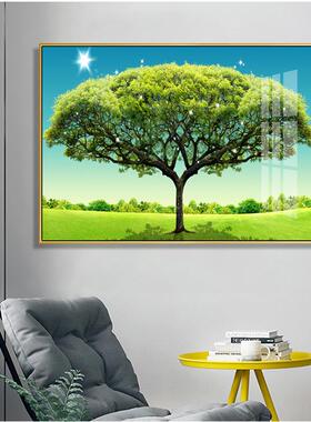 现代约森林大树饰SF670636画厅卧室墙壁画绿色风客简景树木树林餐