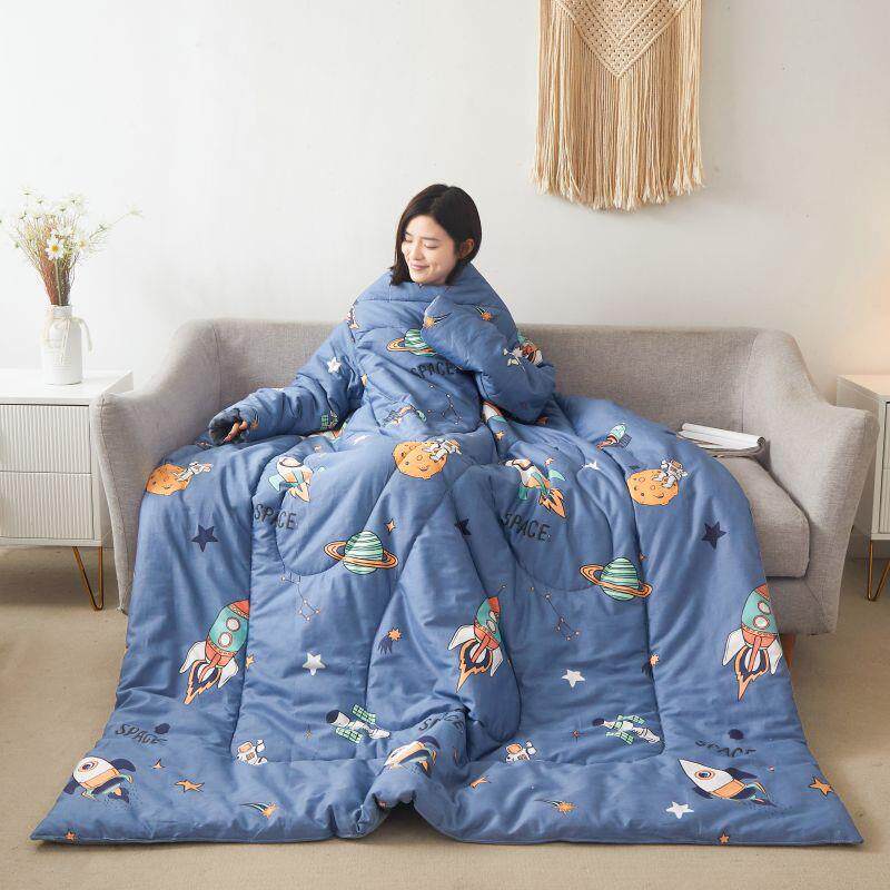 2025款婴儿绒体多功棉能懒人抱枕被全布加绒一式带袖懒人LH-45825