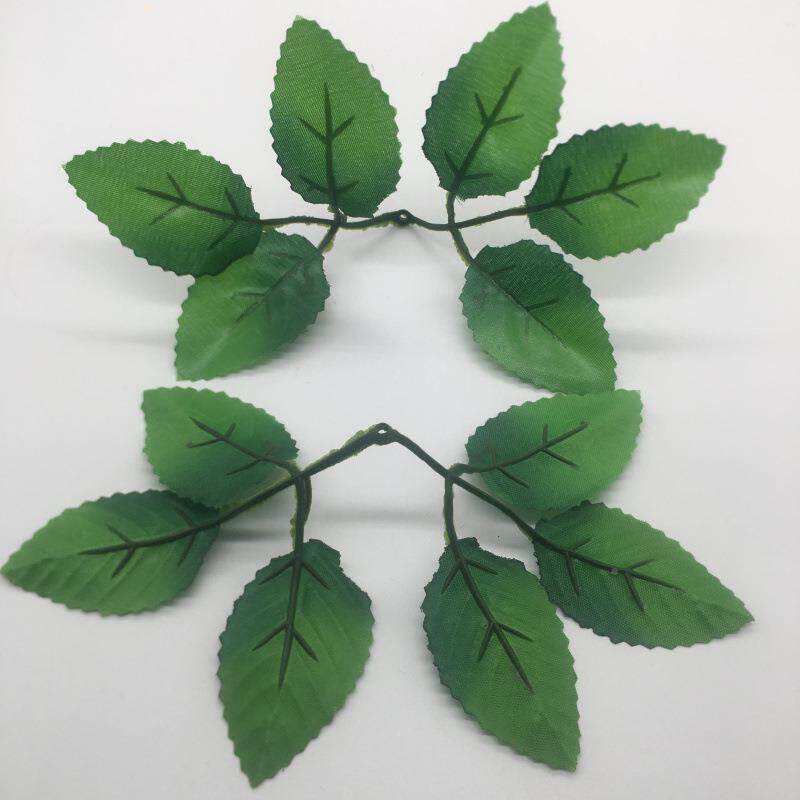 仿树叶牡绢树叶布花叶子花插真花玫瑰丹叶子花树叶