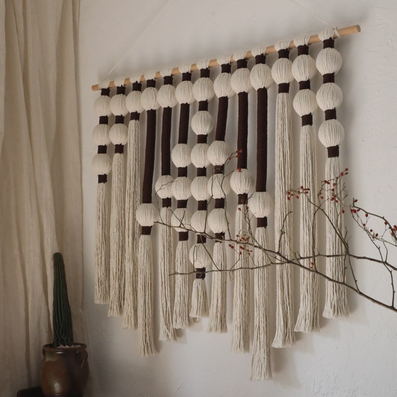 星黛中古风g流苏挂毯挂件手工编织民宿装饰床头玄关挂饰客厅壁毯