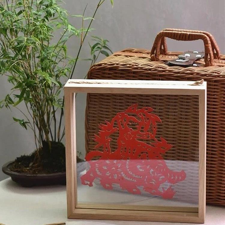 透明相框克力木卯榫8开画框A3实剪纸装a4证书胡63005523桃裱木双