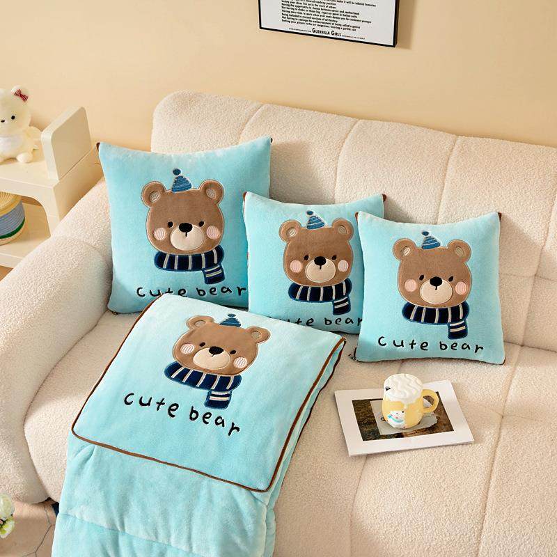 秋冬加室厚两用新IFS牛奶绒抱枕款被办公午休靠垫沙发学生爱可靠,居家布艺,抱枕被,淘宝优惠券,粉丝福利购,淘宝优惠卷