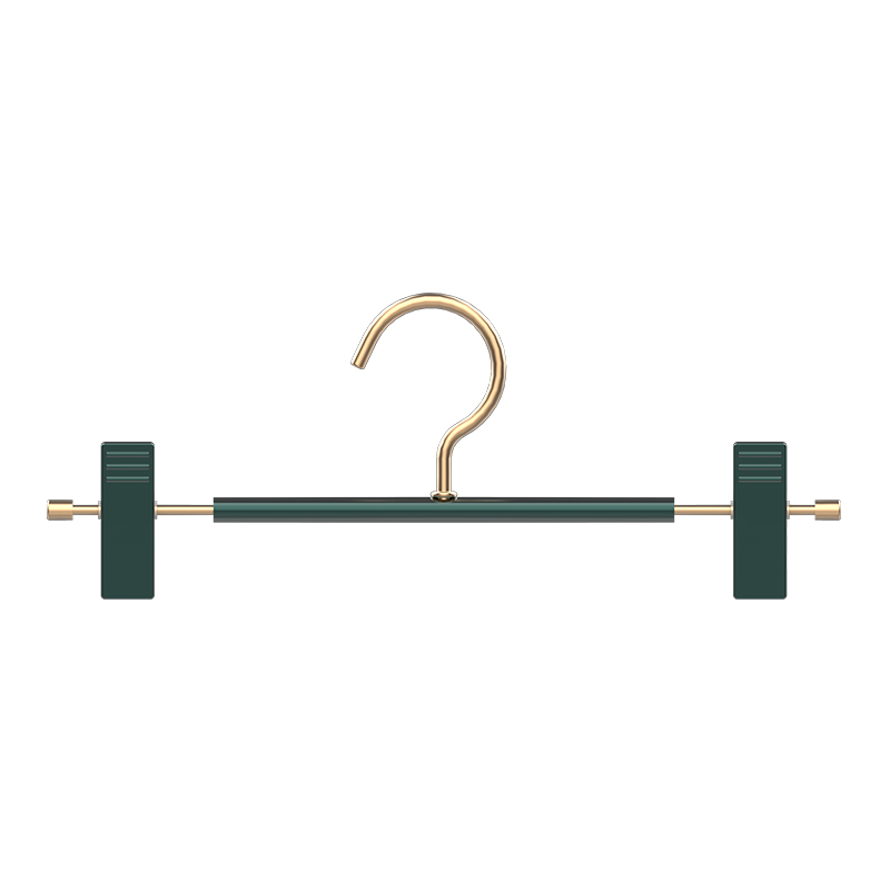 网红同款b墨绿色裤架夹晾家用裤架挂裙夹衣架无痕轻奢铝合金裤夹