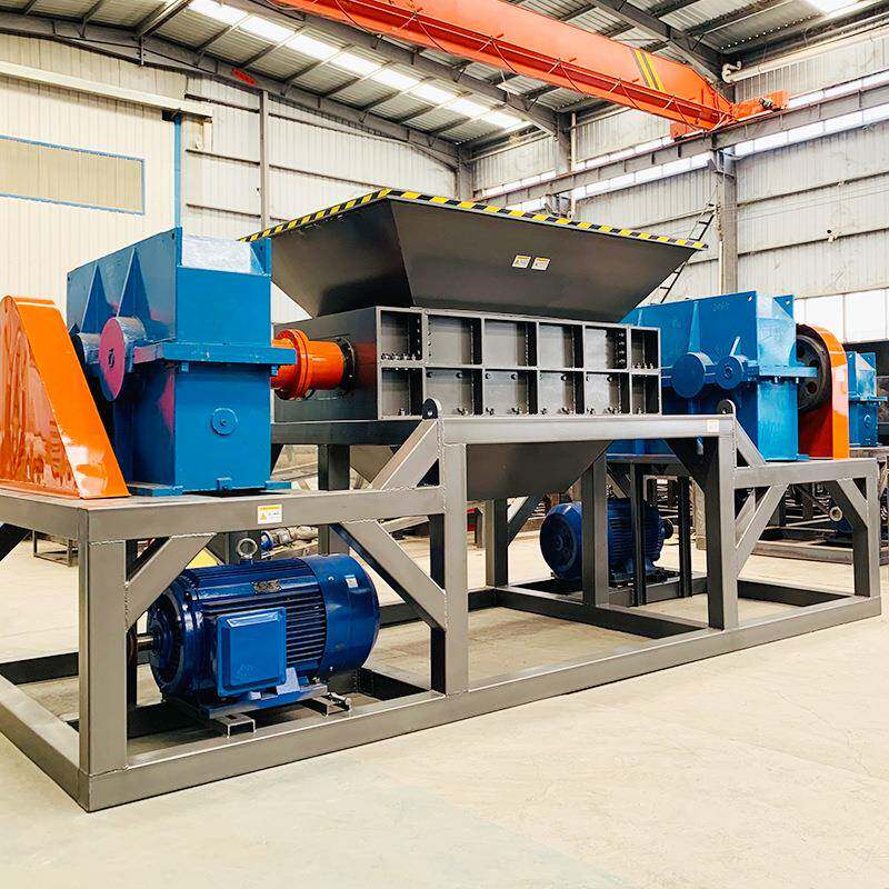 双塑轴撕碎电废旧塑胶料机头料器生活垃圾骨头粉碎机机废铝DYN破