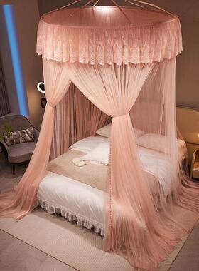 新款吊顶公主风三开门免加安装8蚊帐帐密防蚊单人YVC家用双人睡1.