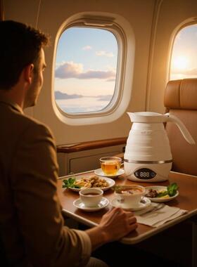 110V22水0V折叠热壶出差便携式烧水壶旅行胶水温壶触硅摸保173电