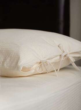 原生棉花色丨不漂白不染色 白色本白枕套48x74cm 一对装