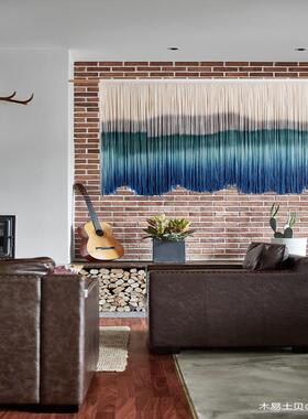 彩insYS1027宿欧手工编织染色色挂毯北民客厅卧室制作挂布装饰壁