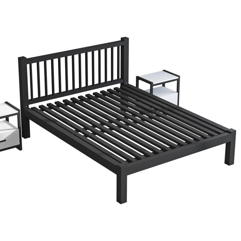 北欧铁艺床双人床1.8米网红款现代简F约铁架床1.5单人加厚加固铁