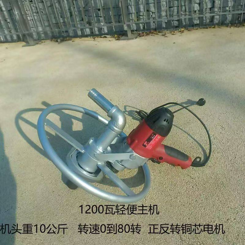 小型便捷式家用水井钻机 工地注浆工程钻机 单人手持式圆盘打井机
