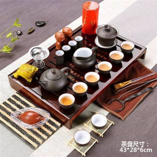 高档店茶具套装整套茶具泡茶套装茶G具家用茶盘套装简约功夫茶