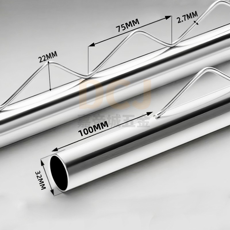 不锈钢圆管波浪形挂衣杆钢管阳台固定式衣杆防风晾晒挂杆晾衣杆