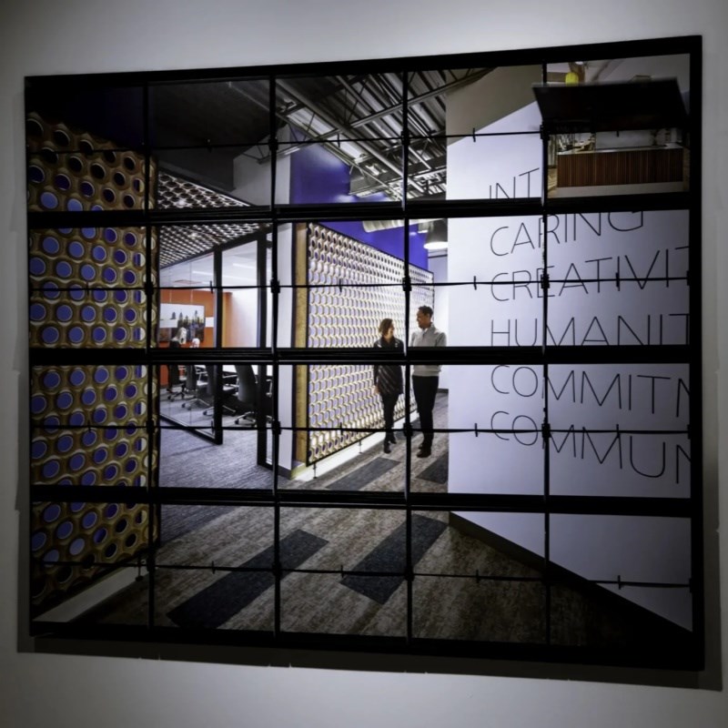 公司店铺展会背景墙门头机械自动翻转页牌矩阵广告招牌设计定做制