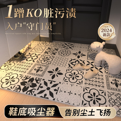 入户门地垫进f门门口脚垫丝圈防滑耐脏玄关地毯门外蹭脚垫2024新