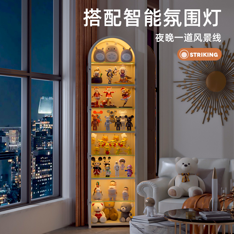 娃娃收纳桶公仔毛绒玩具收纳透明展示柜装布娃娃大容量儿童整理筐