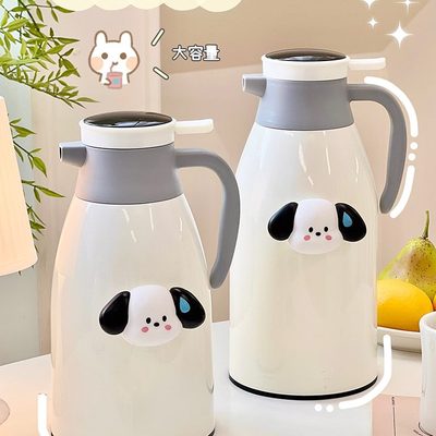 大容量水壶开水瓶学生宿舍显示女生简约可爱温度水壶暖家用保温壶