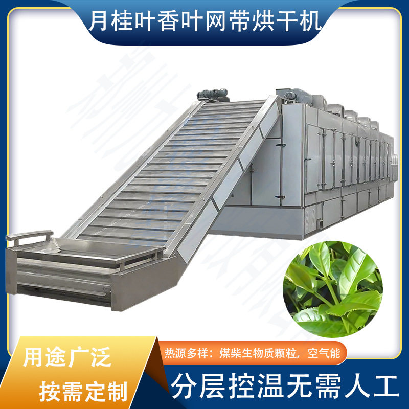 网带月桂叶烘干机全自动白木香叶香料脱水烘干设备天竺桂干燥机