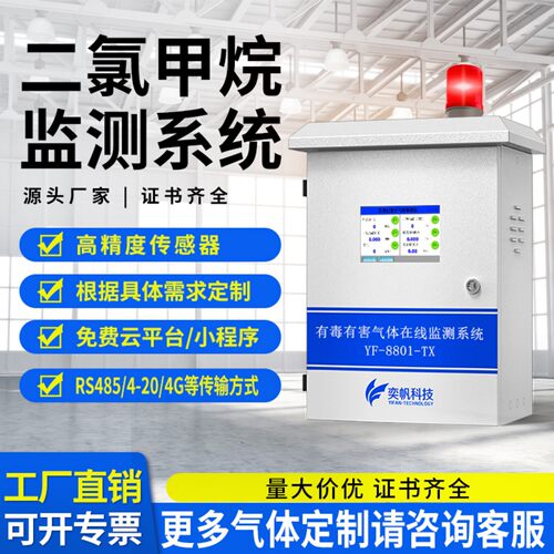 工业泵吸式二氯甲烷浓度探测器在线式可燃有毒二氯甲烷气体检测仪