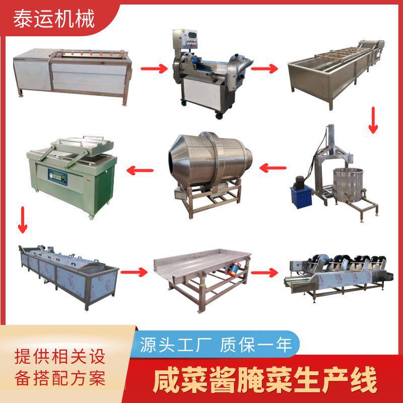 酱香萝卜干海白菜加工设备芥菜疙瘩黄瓜片生产线泡椒牛蒡生产机器