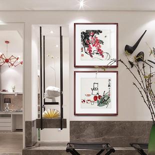 JK3272齐白石装 挂卧室饭画厅画餐厅水墨 饰国画新中客厅背景墙面式