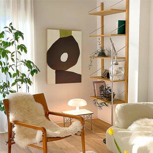 形挂欧抽象艺术装饰画客厅沙发背景北墙QB202205落地画ins风制无