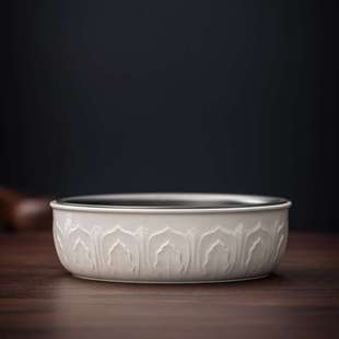 草木灰青莲壶承干泡台壶托茶具配件茶室陶瓷茶壶垫茶艺文人器皿