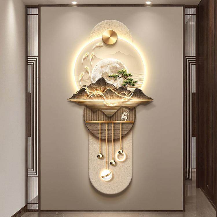 中式ZA0510关装饰大气山水走廊过道画玄挂画高级新感迎客松入户门,家居饰品,现代装饰画,淘宝优惠券,粉丝福利购,淘宝优惠卷