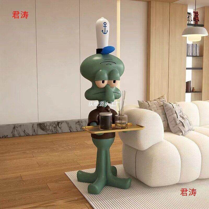 开业哥饰托盘摆件电柜落RBC地摆装乔视迁搬家章鱼旁沙发件树脂