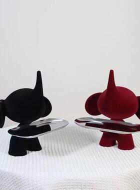 现代关创意开业礼物站姿小象件板房售摆楼处客NJ025样厅玄钥匙收