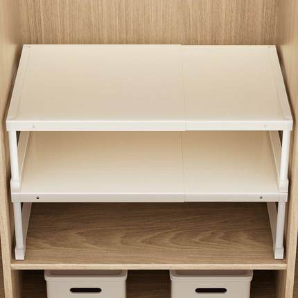 架衣橱柜内分层隔层VBS隔鞋柜分收隔纳厨板房柜子隔断伸缩置物架