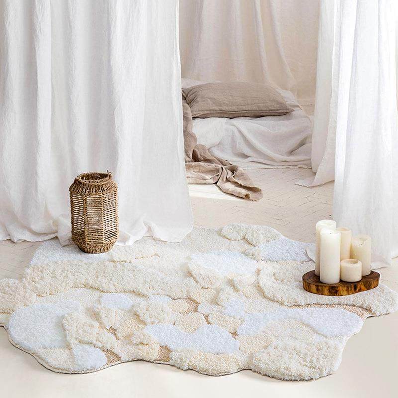 简约奶风茶高滑级感植绒客厅地毯素色卧室床边毯立体防吸油Y-植绒,居家布艺,地毯,淘宝优惠券,粉丝福利购,淘宝优惠卷