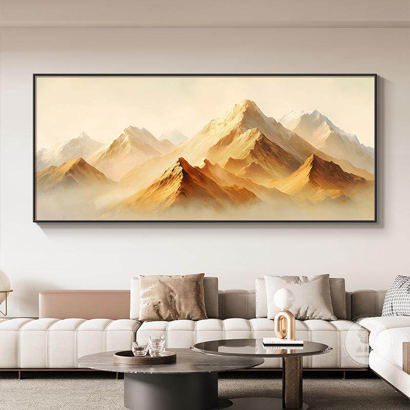金山现JJ899685代装饰客画日照靠山简沙发画图厅挂壁画背景墙招财