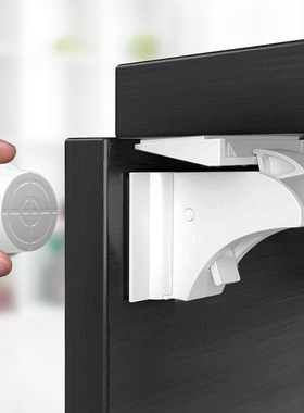 儿童隐形抽屉安全锁宝宝柜门内置安全锁 小孩防开橱V柜暗锁 防打