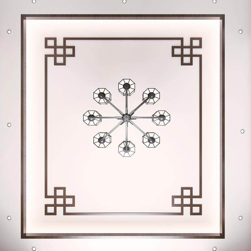 新款实木线条中式客厅吊顶电视背景边框门套护角条压边顶角线装饰